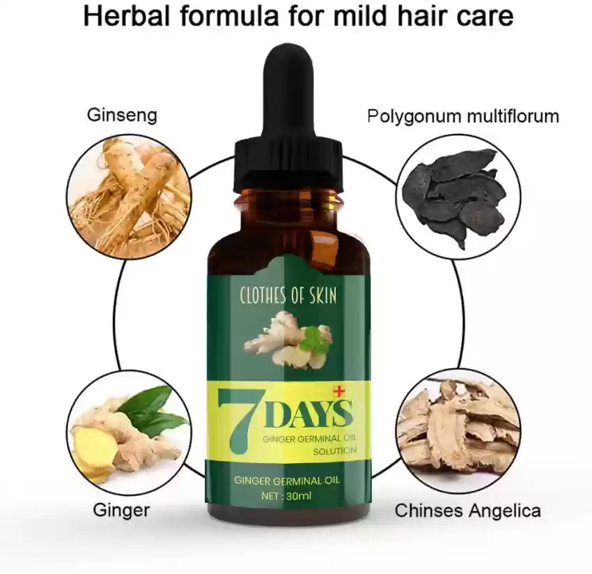 7 Day Ginger Germinal Oil Hair Nutrient Solution Hair Growth Essence Liquid Fast Natural Hair Loss Treatment Hair Care